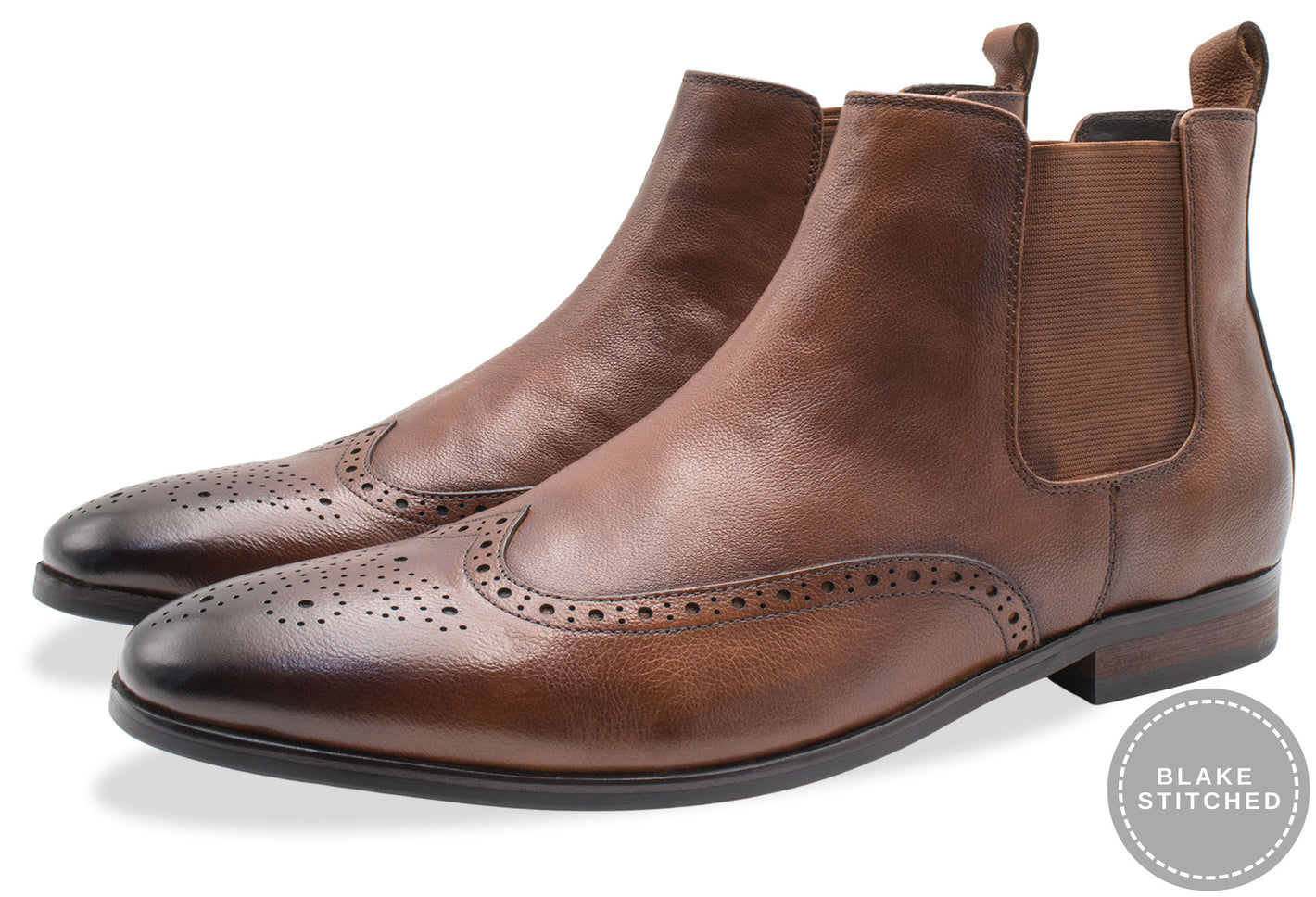 Bariloche Blake Stitch Chestnut Chelsea Boots