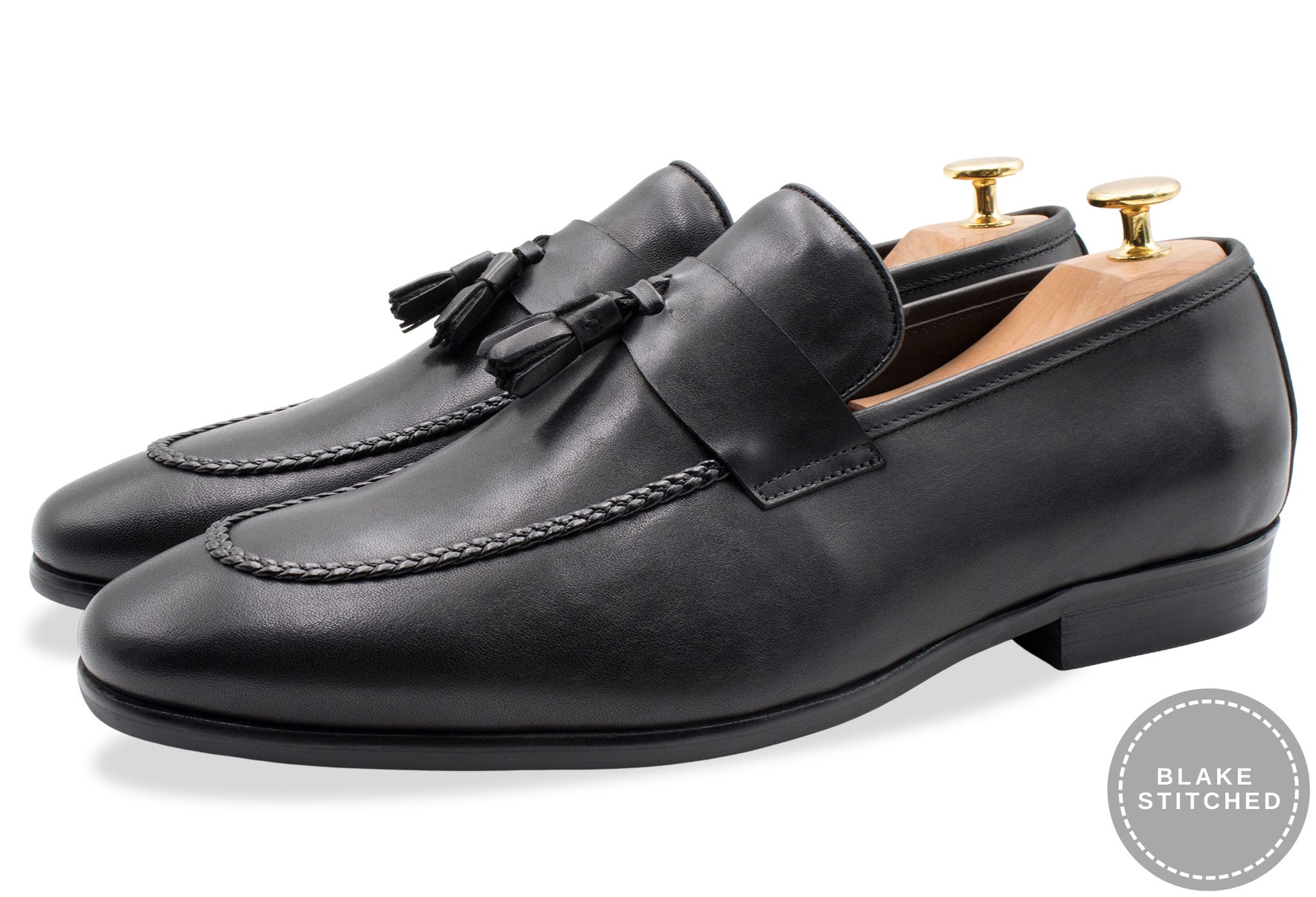 Aguilares Blake Stitch Black Loafer