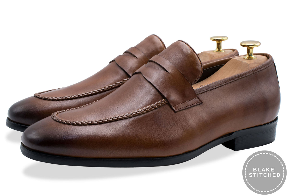 Arrecifes Blake Stitch Chestnut Loafer