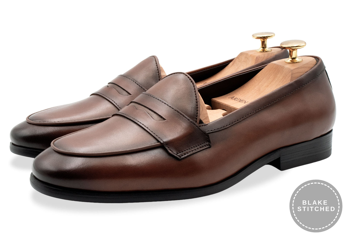 Emperado Chestnut Blake Stitch Belgian Loafer