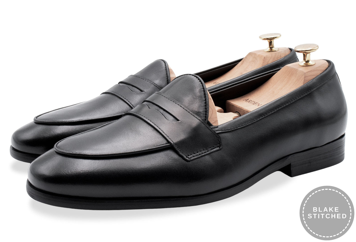 Emperado Black Belgian Blake Stitch Loafer