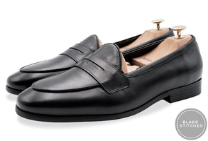 Emperado Black Belgian Blake Stitch Loafer