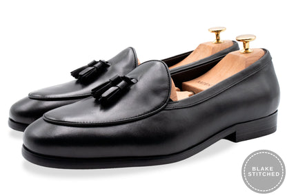 Esquel Black Blake Stitch Belgian Loafer