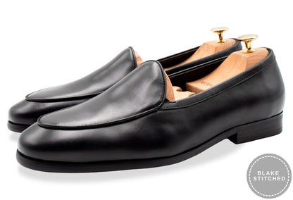 Monteros Black Blake Stitch Venetian Loafer