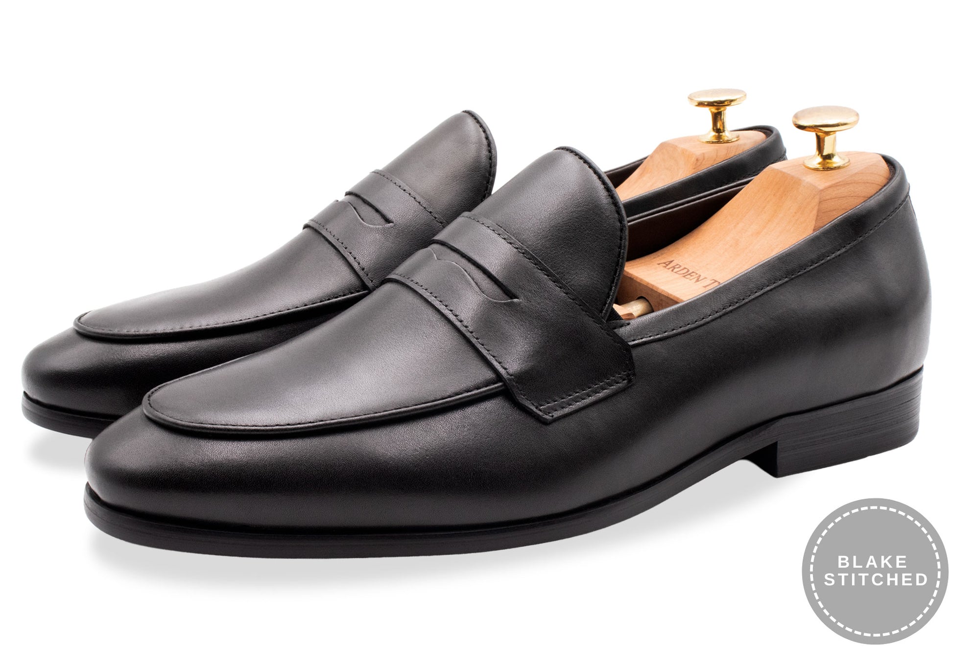 Olavarria Black Blake Stitch Penny Loafer