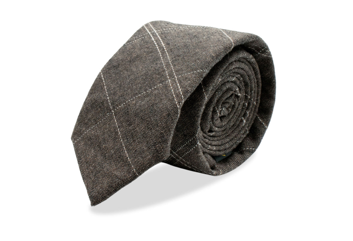 Amapa Brown Linen Tie