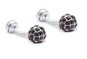 Sinamaica Walnut Diamonte Cufflinks