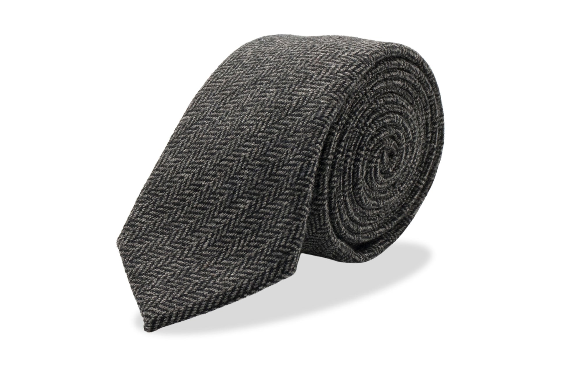Ogami Slate Japanese Wool Blend Tie