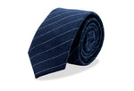 Paulo Navy Japanese Cotton/Linen Tie