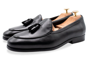 Esquel Black Belgian Tassel Loafer