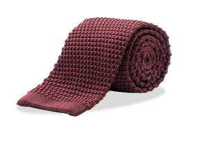The Silk Knitted Tie - Maroon