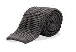 The Silk Knitted Tie - Grey