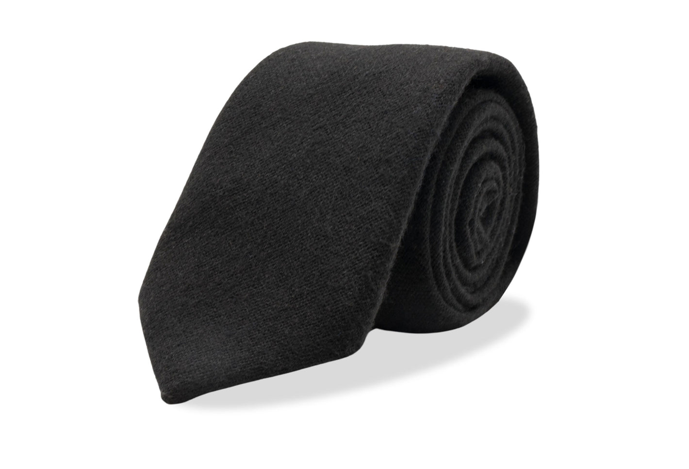 Ogami Black Japanese Wool Blend Tie