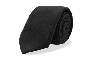 Ogami Black Japanese Wool Blend Tie