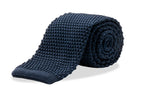 The Silk Knitted Tie - Navy