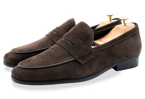 Olavarria Brown Suede Penny Loafer