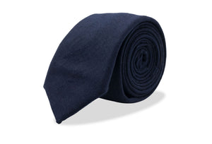 Ogami Navy Japanese Cotton/Linen Tie