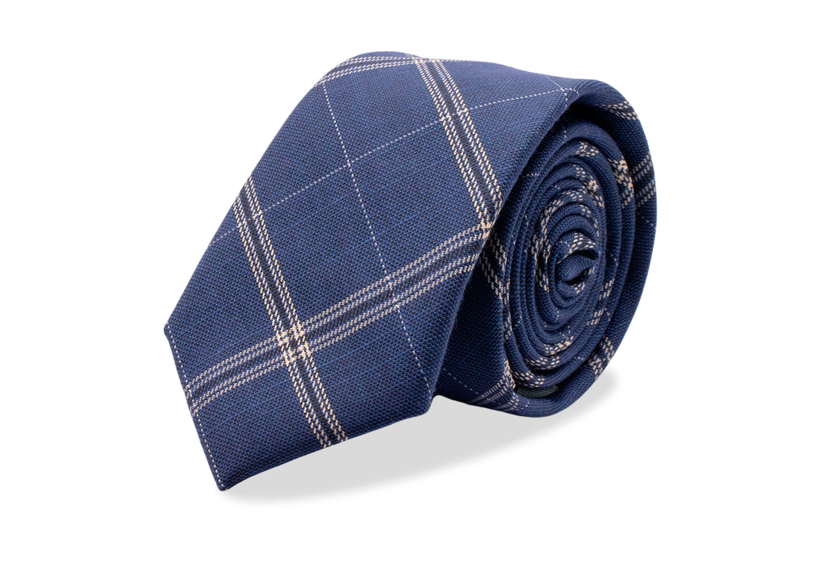 Amapa Blue Linen Tie