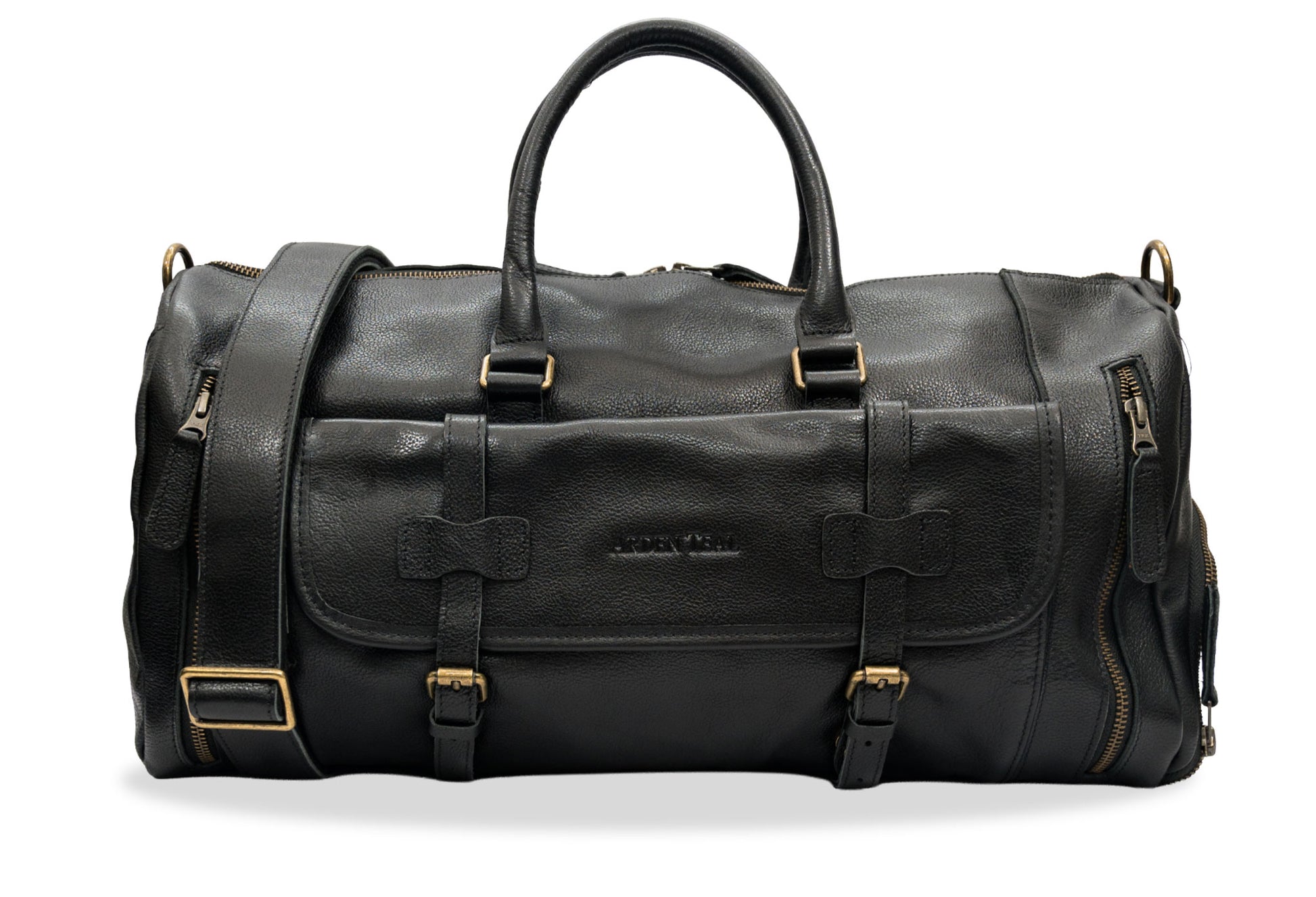 Barichara Black Leather Duffle