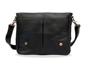 Covenas Black Leather Satchel Bag