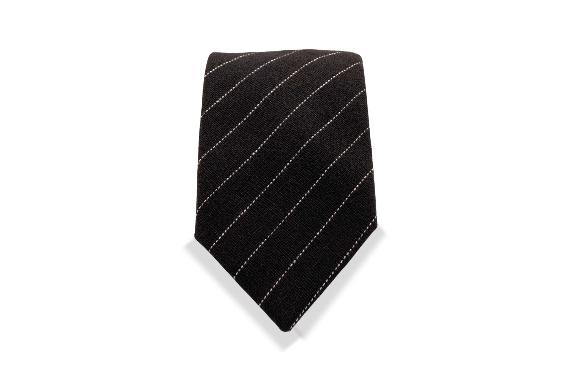 Paulo Black Japanese Cotton/Linen Tie