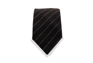 Paulo Black Japanese Cotton/Linen Tie
