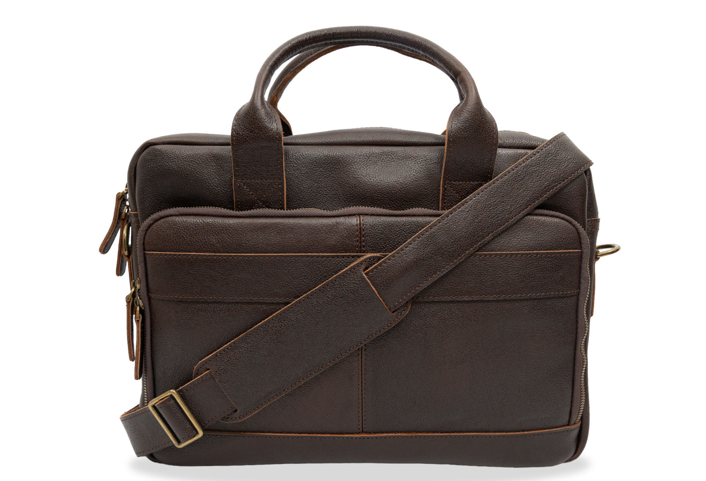 Avenida Walnut Leather Messenger Bag