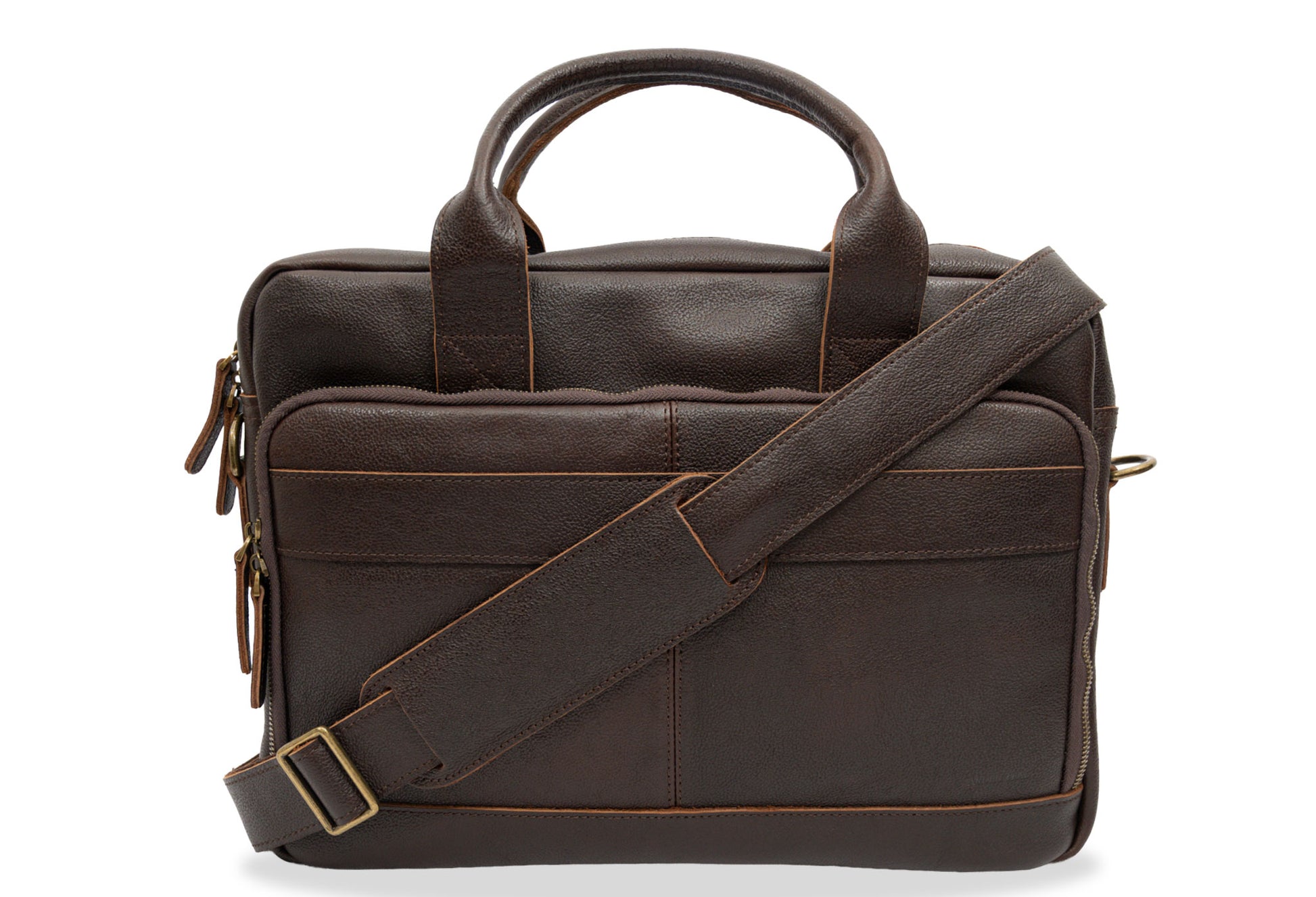 Avenida Walnut Leather Messenger Bag