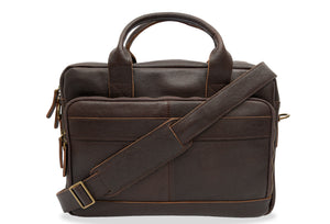 Avenida Walnut Leather Messenger Bag