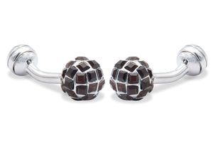 Sinamaica Walnut Diamonte Cufflinks