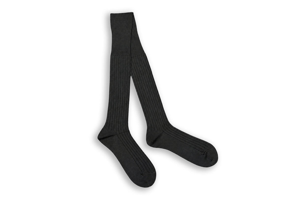 Aires Over The Calf Supima Cotton  Socks - Slate
