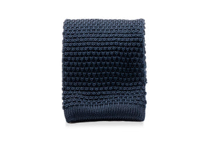 The Silk Knitted Tie - Navy