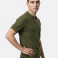 The Organic Knitted Polo - Moss