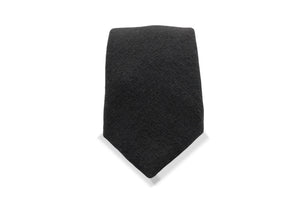 Ogami Black Japanese Wool Blend Tie