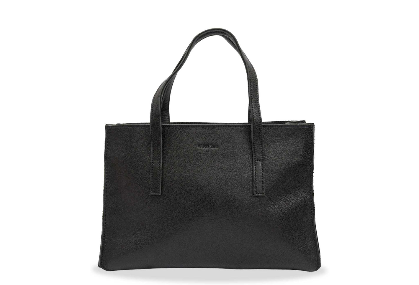  Madryn Black Leather Tote Bag