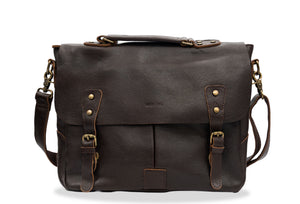 Covenas Walnut Leather Satchel Bag