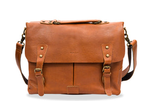 Covenas Chestnut Leather Satchel Bag