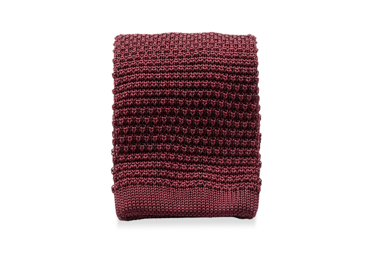 The Silk Knitted Tie - Maroon