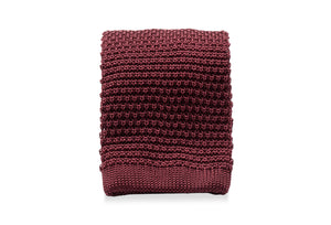 The Silk Knitted Tie - Maroon