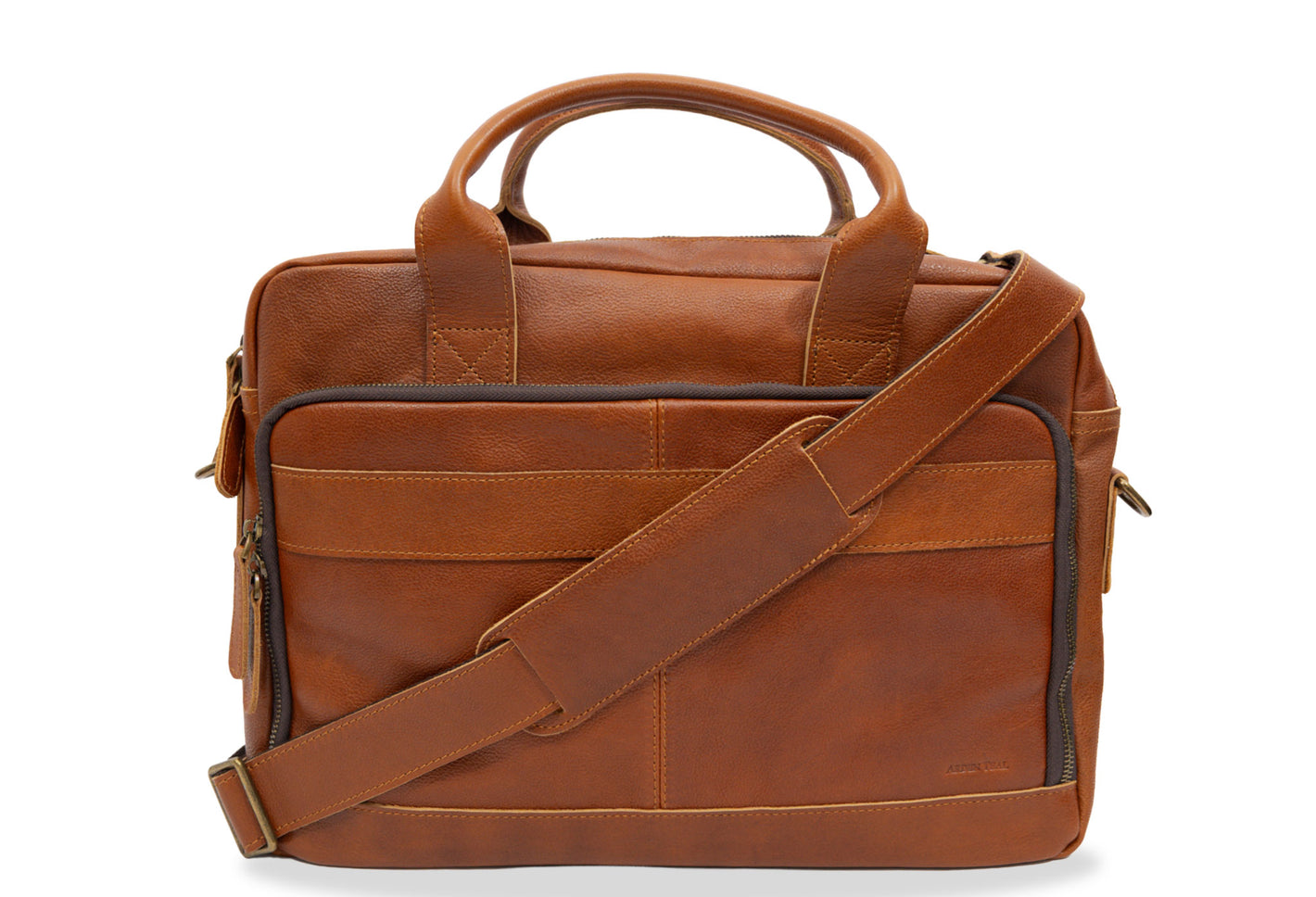 Avenida Chestnut Leather Messenger Bag