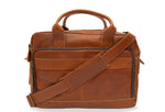 Avenida Chestnut Leather Messenger Bag
