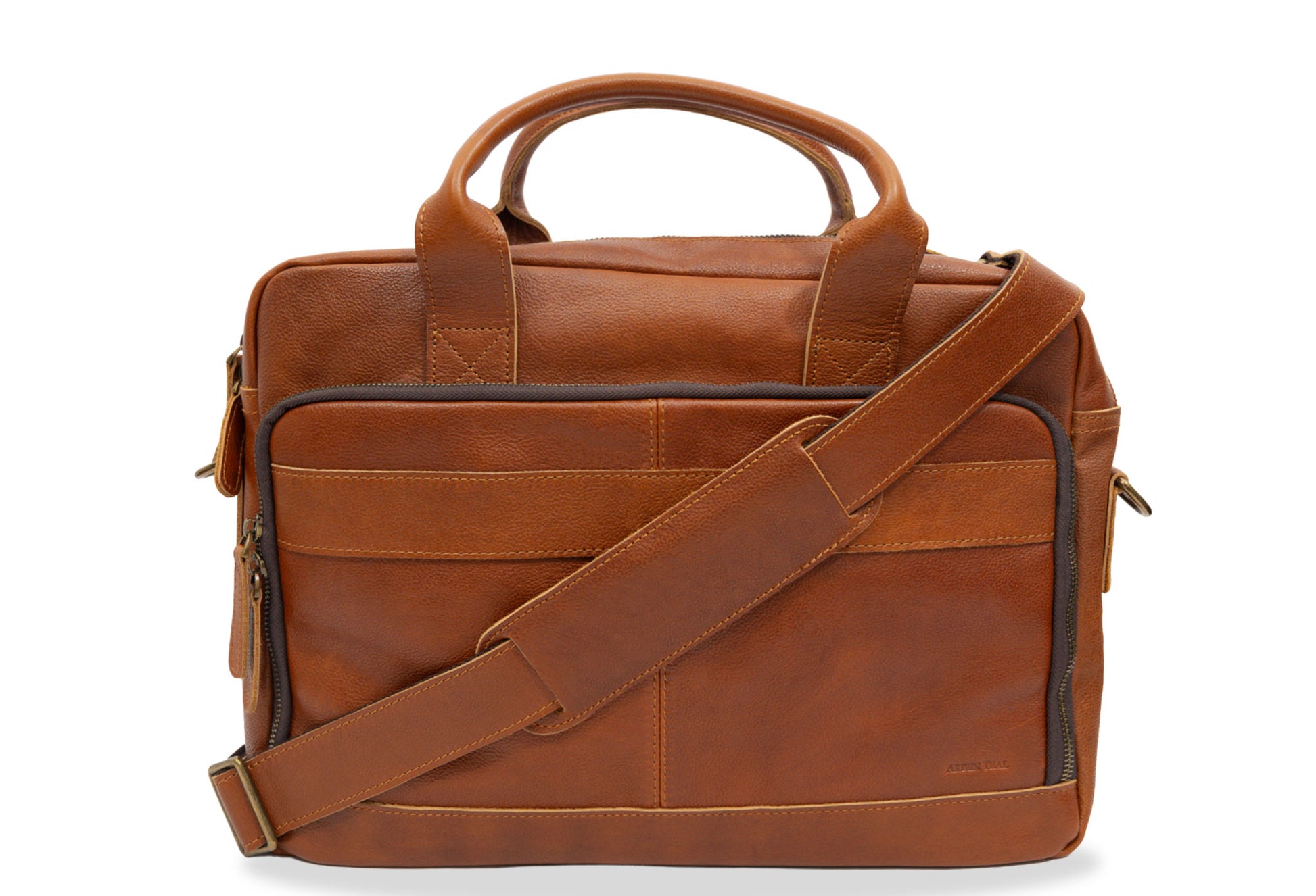 Avenida Chestnut Leather Messenger Bag