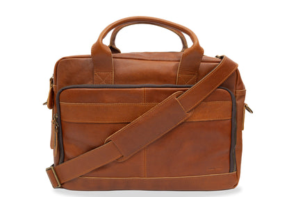 Avenida Chestnut Leather Messenger Bag