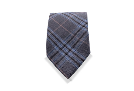 Amapa Blue Checks Linen Tie