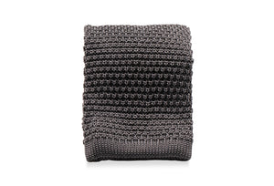 The Silk Knitted Tie - Grey