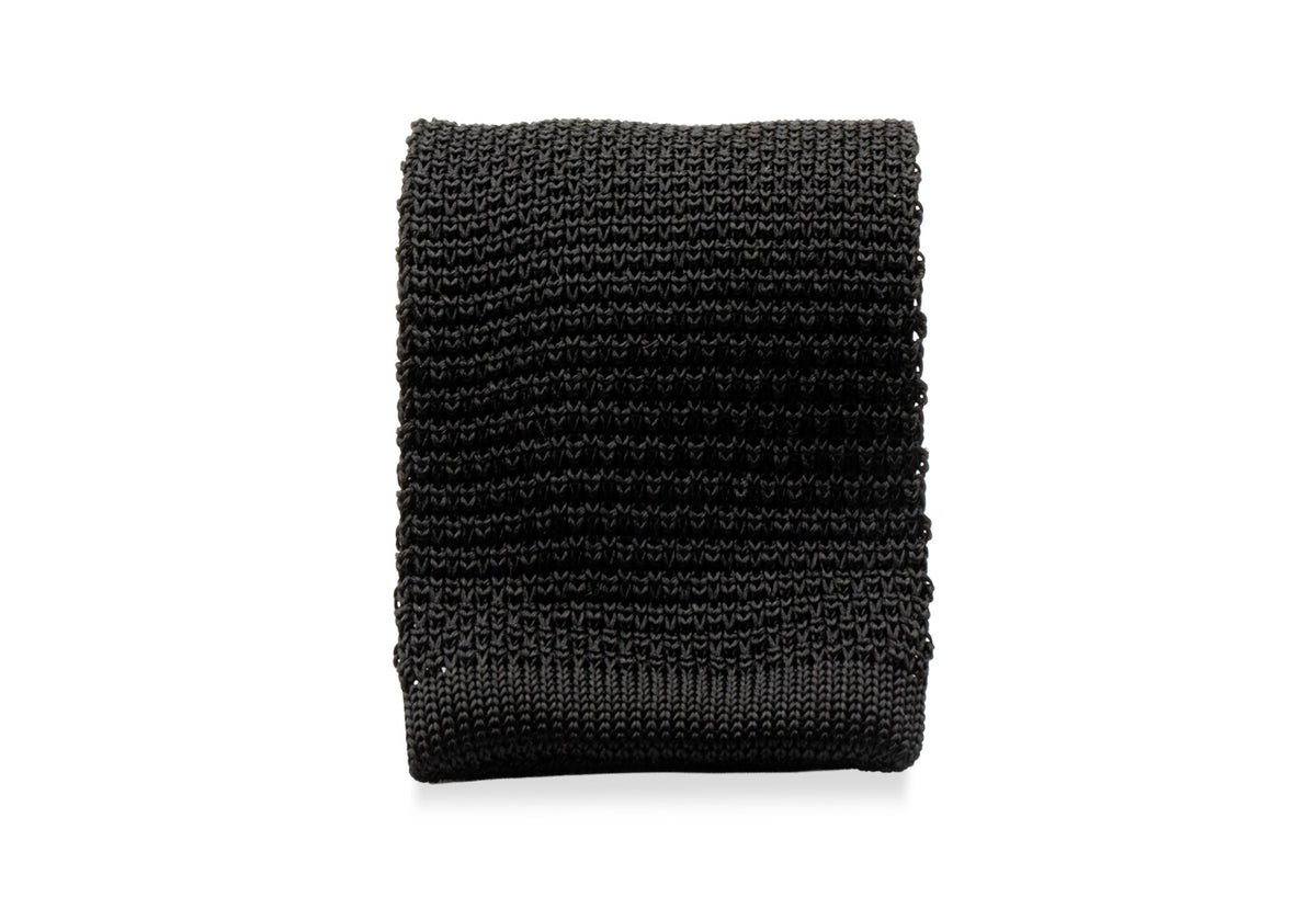 The Silk Knitted Tie - Black