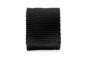 The Silk Knitted Tie - Black