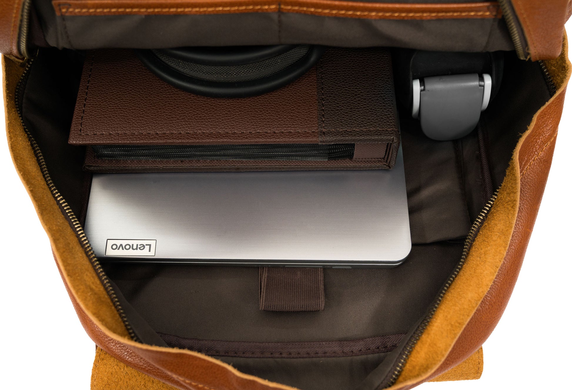 Neiva Chestnut Leather Backpack