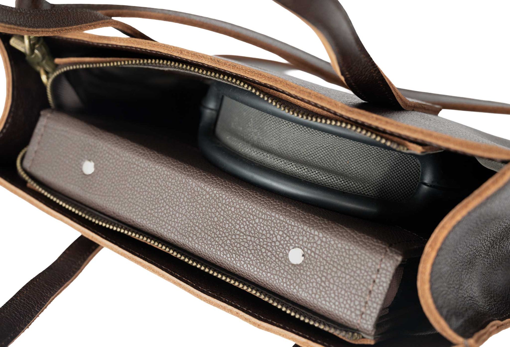 Madryn Walnut Leather Mini Messenger Bag