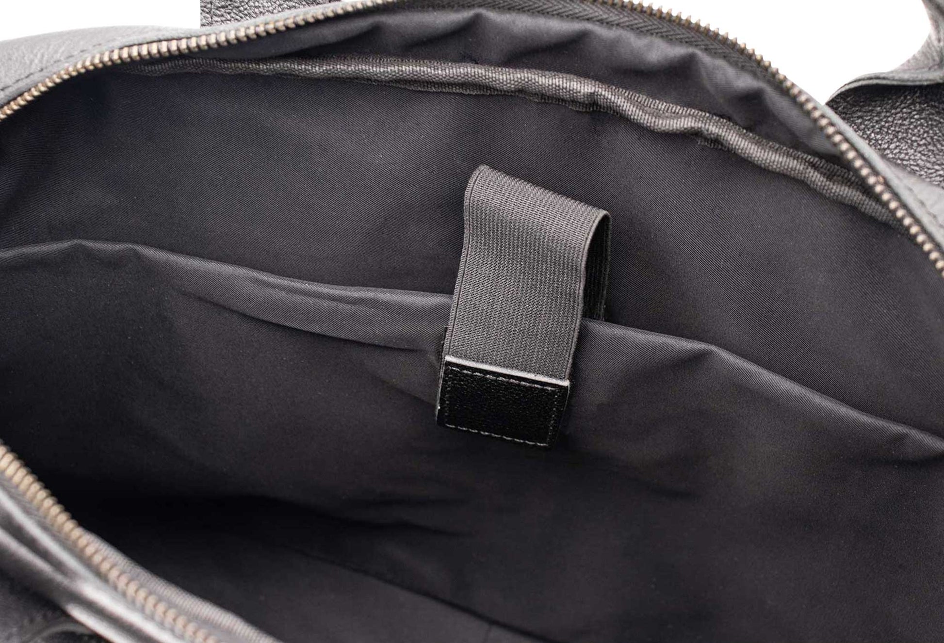 Avenida Black Leather Messenger Bag